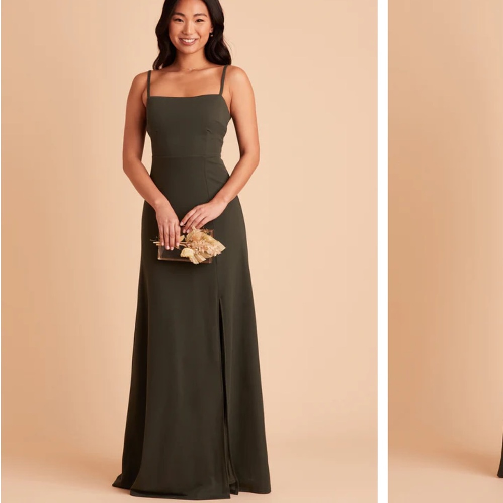 Birdy Grey Olive Green Spaghetti Strap Bridesmaid Dress